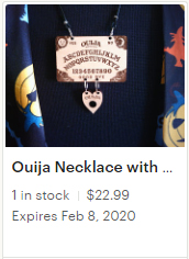 Ouija Necklace with Teeny Weeny Planchette